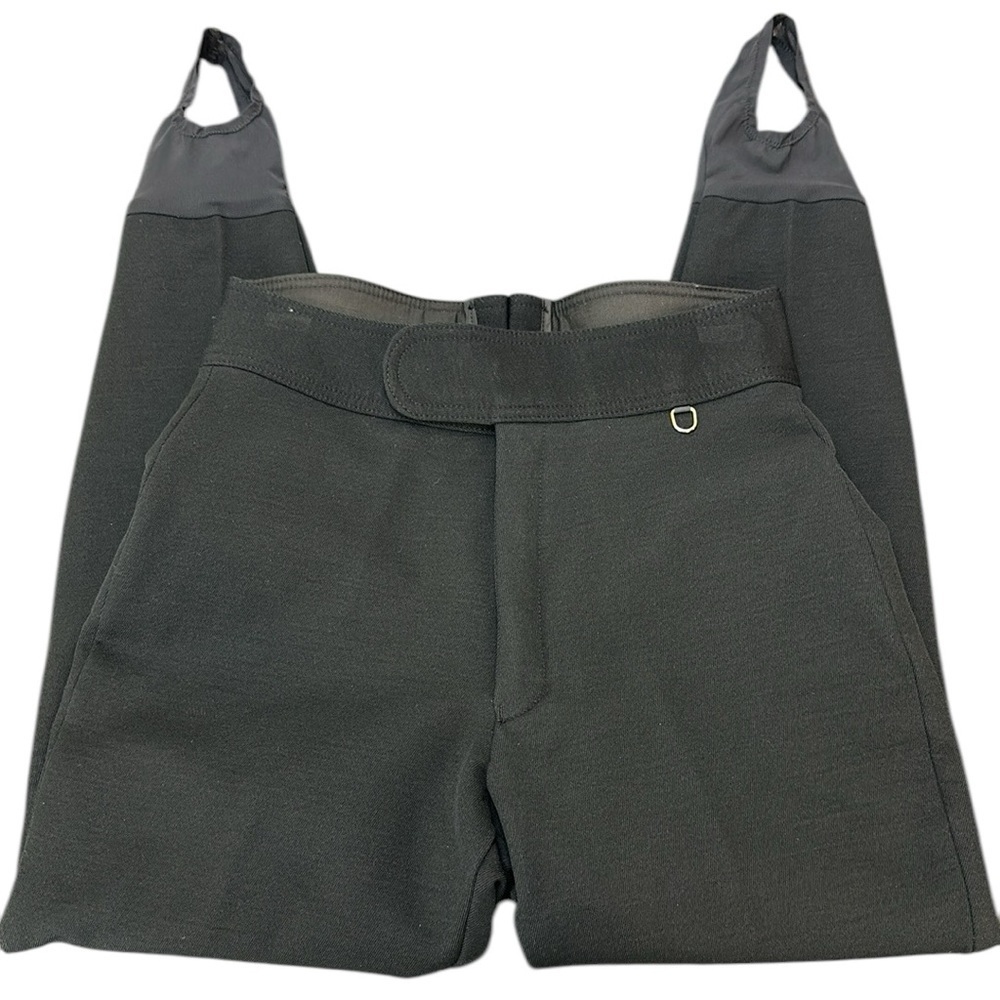 Schoeller of Switzerland Black Wool Blend Ski Stir Ups Pants‎ Sz 10 Activewear